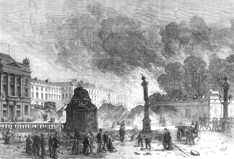 The Ruins of Paris: the Place de la Concorde, 1871. Creator: Unknown.