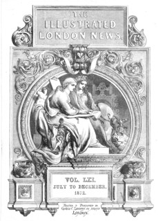 Front page of the "Illustrated London News", Vol. LXI, July to December 1872. Creator: Unknown.