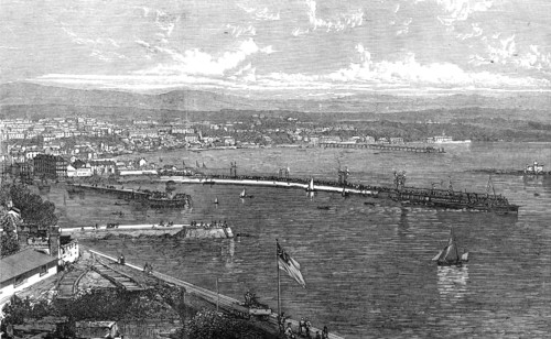 Opening of the Queen's Landing Pier at Douglas, Isle of Man, 1872. Creator: Unknown.