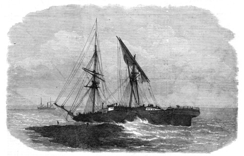 Wreck of the Young Australia on Moreton Island, Queensland, 1872. Creator: Unknown.