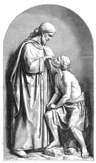 Christ Healing the Blind, by J. D. Crittenden, 1872. Creator: Unknown.