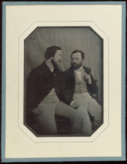 Portrait of Paul and Hippolyte Flandrin, 1848-1849. Creator: F. Chabrol.