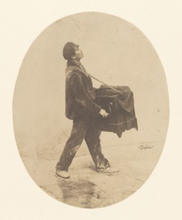 The Organ Grinder, about 1853. Creator: Andre-Adolphe-Eugene Disderi.
