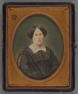 Portrait of a Seated, Unidentified Older Woman, about 1855. Creator: Gurney & Fredricks.