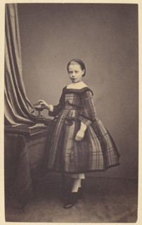 Portrait of young girl, 1865-1870. Creator: C. Robert.