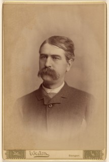 Portrait of an unidentified man with a bushy moustache, 1885. Creator: FC Weston.