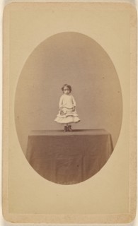 Full-length portrait of Lucia Zarate, Mexican Midget, about 1880. Creator: J. Wood.