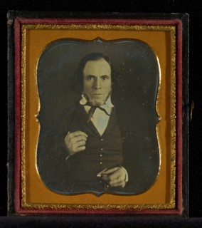 Portrait of a man with fringe beard, 1846-1856. Creator: Abraham Bogardus.