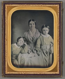 Portrait of a Mother and Two Children, 1850s. Creator: Unknown.