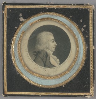 Profile portrait of a man with long hair, 1786-1796. Creator: Gilles Louis Chrétien.