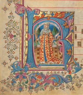 Initial K: Caritas; Gradual, about 1430-1440. Creator: Master of the Cypresses.