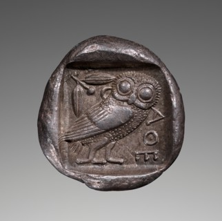Coin (tetradrachm) of Athens, 475-465 BC. Creator: Unknown.