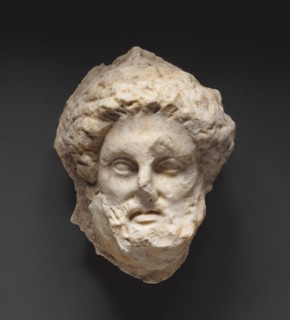 Head of a Bearded Man from a Grave Naiskos, about 340 BC. Creator: Unknown.