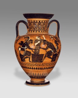 Attic Black-Figure Neck Amphora, about 510 BC. Creator: Medea Group.