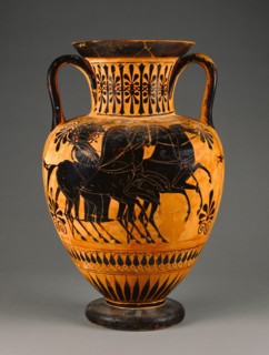 Attic Black-Figure Neck-Amphora, about 520 BC. Creator: Unknown.
