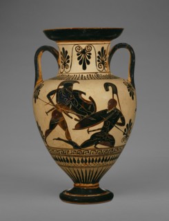 Attic Black-Figure Neck Amphora, about 500-480 BC. Creator: Unknown.