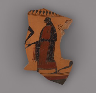Attic Black-Figure Neck Amphora Fragment, about 530 BC. Creator: The Affecter.