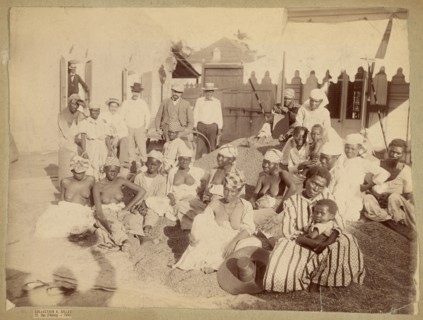 Group portrait of women, about 1870-1890. Creator: Unknown.