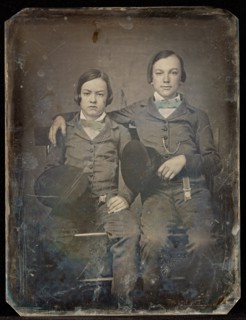 Portrait of Two Seated Boys, about 1850. Creator: Unknown.