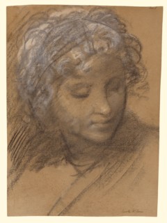 Head of a Female Figure (recto); Female Nude (verso), about 1610. Creator: Giulio Cesare Procaccini.