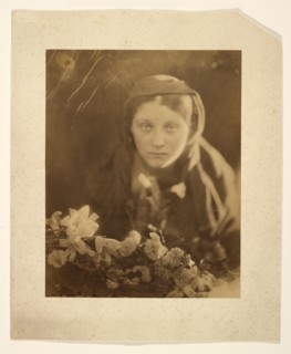 The Flower Girl, 1865. Creator: Julia Margaret Cameron.