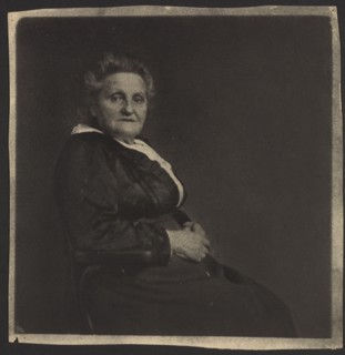 Portrait of an older woman, about 1915-1920. Creator: Gunther Krampf.