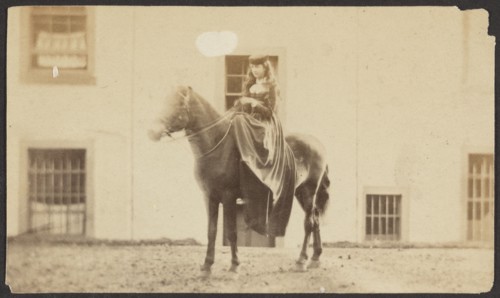 Portrait of a Woman Riding a Horse, late 19th century. Creator: Unknown.