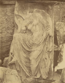Wingless Victory - sculptural fragment from the Athena Nike parapet, 1865. Creator: Konstantinos Dimitriou.