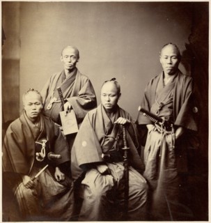 Portrait of the Satsuma Clan Envoys, 1863. Creator: Felice Beato.