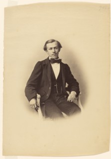 Portrait of a Seated Young Man, about 1858. Creator: Gustave Le Gray.