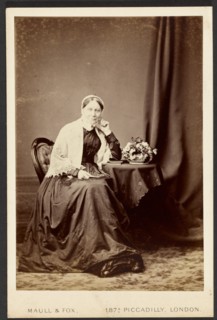 Portrait of seated woman, about 1879-1885. Creator: Maull & Fox.
