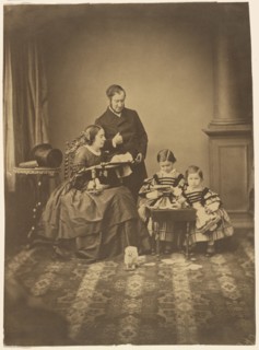 Family Portrait, around 1855-1865. Creator: Andre-Adolphe-Eugene Disderi.