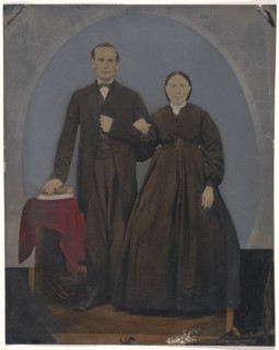 Portrait of standing couple, 1860s-1880s. Creator: Unknown.