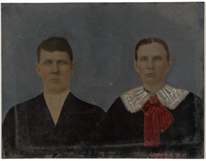 Portrait of young couple, 1860s-1880s. Creator: Unknown.