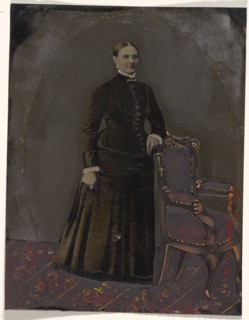 Portrait of standing woman, 1860s-1880s. Creator: Unknown.