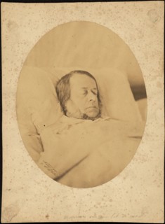 Manin sus son lit de mort, 1857. Creator: Adrien Alban Tournachon.
