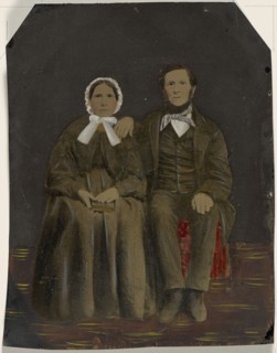 Portrait of couple, 1860s-1880s. Creator: Unknown.