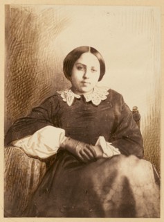 Portrait of a young lady, probably Cécile Devéria, 1853. Creators: Achille Deveria, Théodule Deveria.
