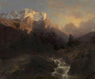 The Wetterhorn, mid-19th century. Creator: Alexandre Calame.