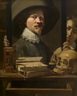 Vanitas Portrait of the Painter, 1678-1685. Creator: Antonie van Steenwinckel.