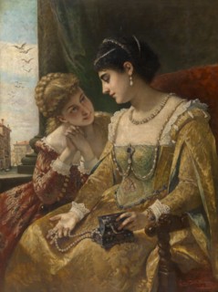 The Jewels of the Bride. Venetian Women in the Sixteenth Century, 1872. Creator: Cesare Dell'Acqua.