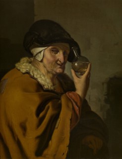 An Old Woman with a Bottle, mid-late 17th century. Creator: Ary de Vois.