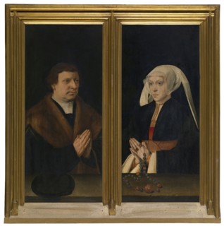Triptych with Donors, mid-16th century. Creator: Bartholomaeus Bruyn the Elder.