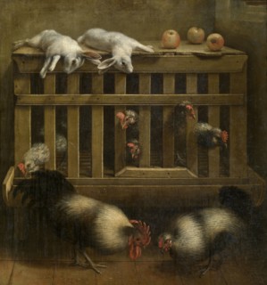 Fighting Cocks, 17th century. Creator: Anon.