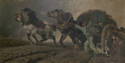 The Heavy Load, 1857. Creator: Charles Verlat.