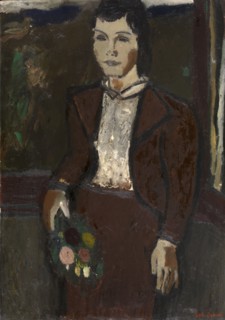 Girl with a Bouquet, 1938. Creator: Gustave De Smet.