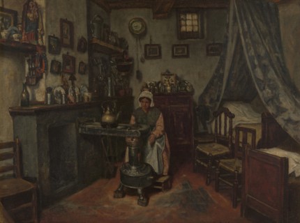Interior, 1865-1870. Creator: Henri Jean Augustin de Braekeleer.
