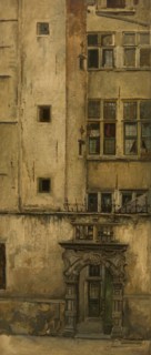 Old Antwerp Facade - Klaverbladpoortje, c1860s. Creator: Jan August Hendrik Leys.