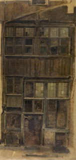 An Old Façade on the Melkmarkt, c1860s. Creator: Jan August Hendrik Leys.