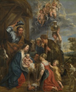 The Adoration of the Shepherds, 1653. Creator: Jacob Jordaens I.